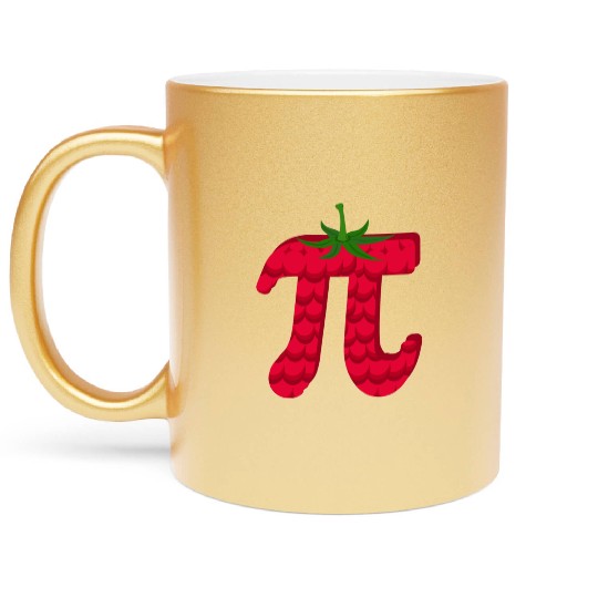 Raspberry Funny Pi Day Pie Math Lover Student Metallic Mugs