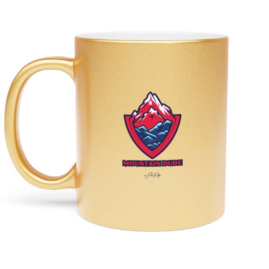mountain dude Metallic Mugs