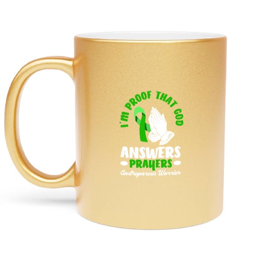 God Prayers Warrior Gastroparesis Awareness Metallic Mugs
