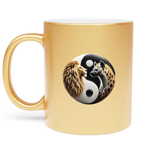 Lion & Hyena - Yin-Yang Metallic Mugs
