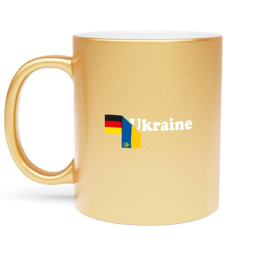 Germany Ukraine Tryzub Flag Metallic Mugs