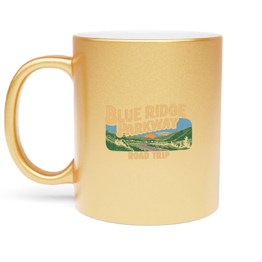 Blue Ridge Parkway Road Trip Adventure Metallic Mugs