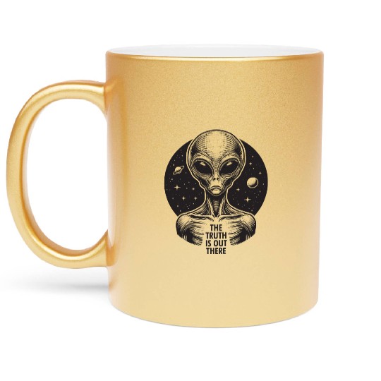 THE TRUTH IS OUT THERE Metallic Mugs