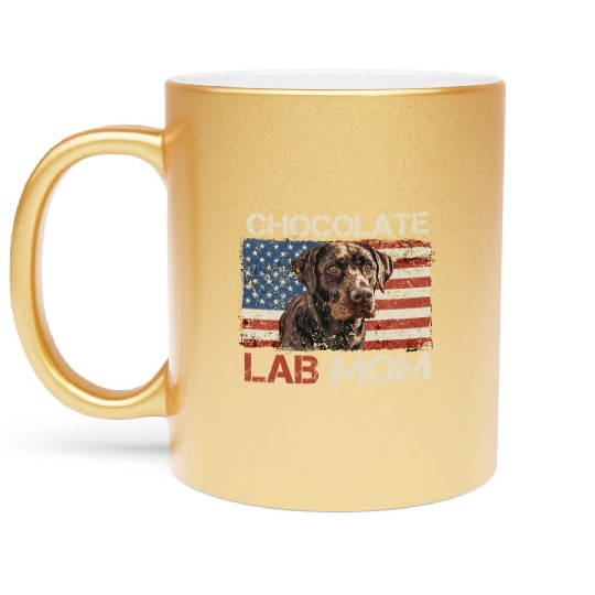 Labrador Retriever CHOCOLATE LAB MOM Labrador Metallic Mugs