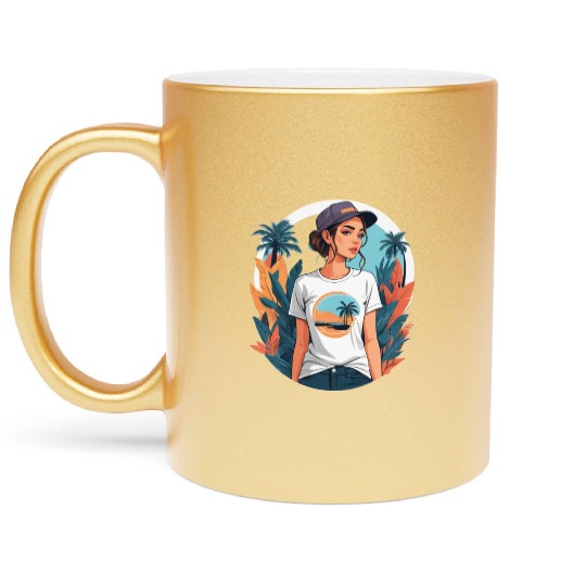 Embracing the Beach Lifestyle Metallic Mugs