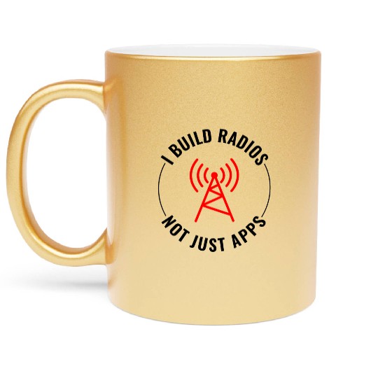 Amateur Ham Radio Operator Radio Waves Frequency Metallic Mugs