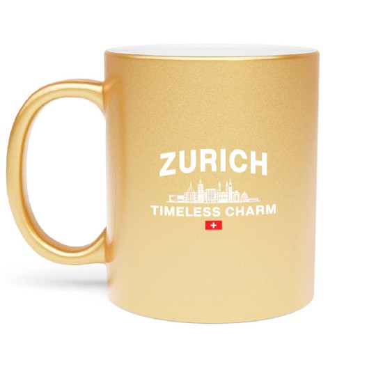 Zurich Switzerland Swiss Alps Lake Zurich Metallic Mugs