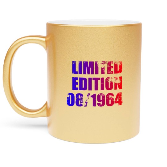 60th birthday Limited Edition 08/1964 Metallic Mugs