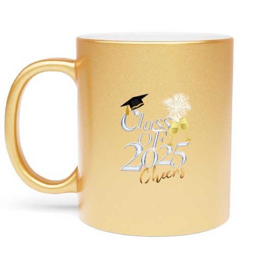 Class of 2025 cheers Metallic Mugs