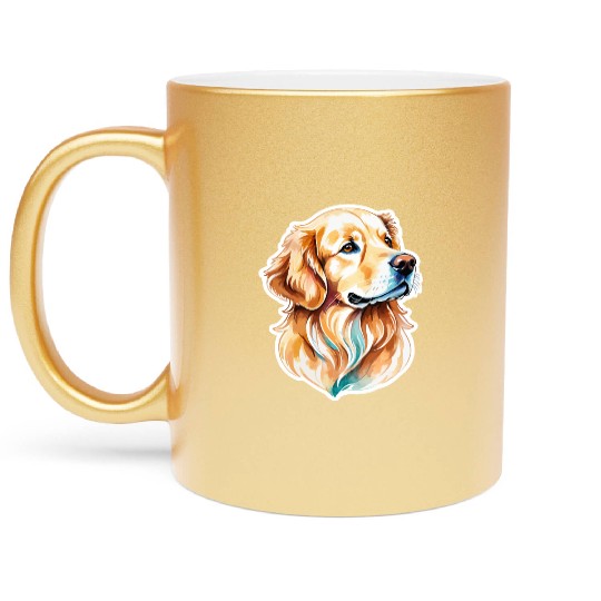 Golden Retriever Golden Retriever Metallic Mugs
