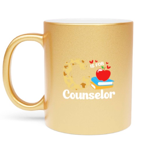 Leopard Print Back To School For School Counselor Metallic Mugs