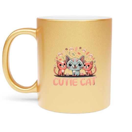 Cutie Cat Metallic Mugs