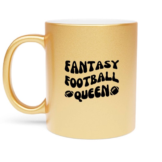 Fantasy Football Queen Metallic Mugs