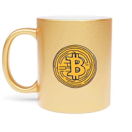 Bitcoin: The Symbol of the Digital Revolution Metallic Mugs