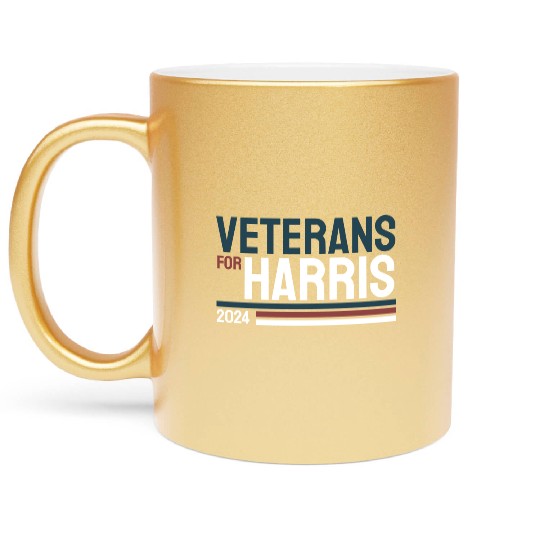 Veterans For Kamala Harris 2024 Election Metallic Mugs