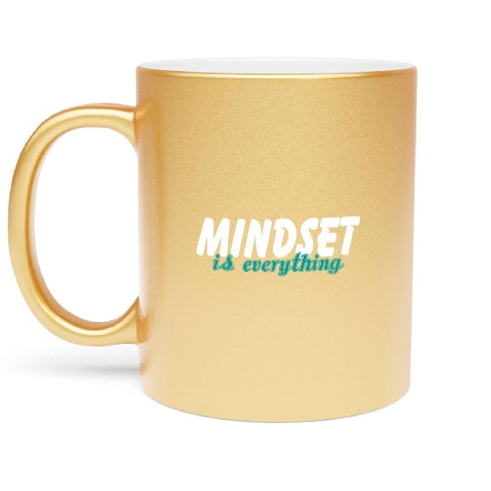 Mindset Is Everything Motivational Gym Workout Metallic Mugs