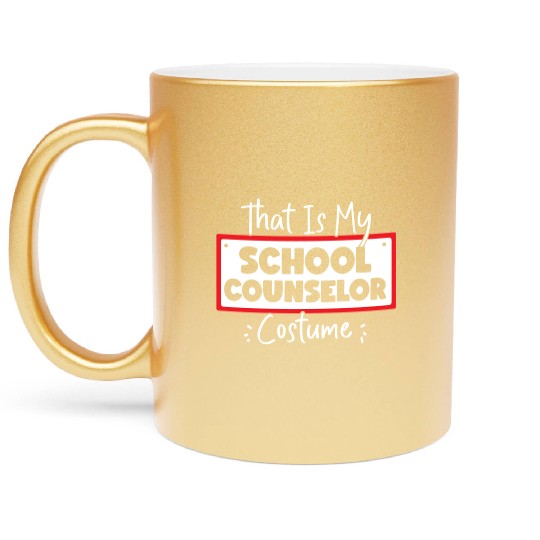 School Counselor Halloween That Is Metallic Mugs