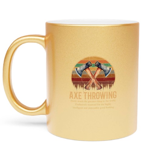axe throwing definition Metallic Mugs