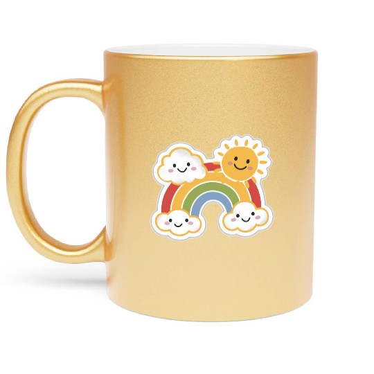 Rainbow Bright Metallic Mugs
