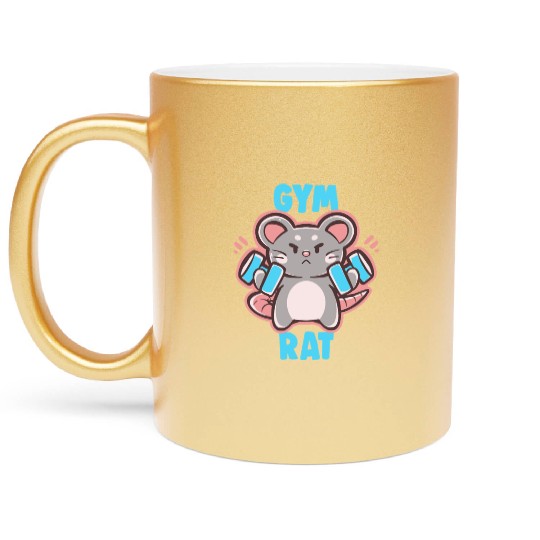 Gym Rat Metallic Mugs