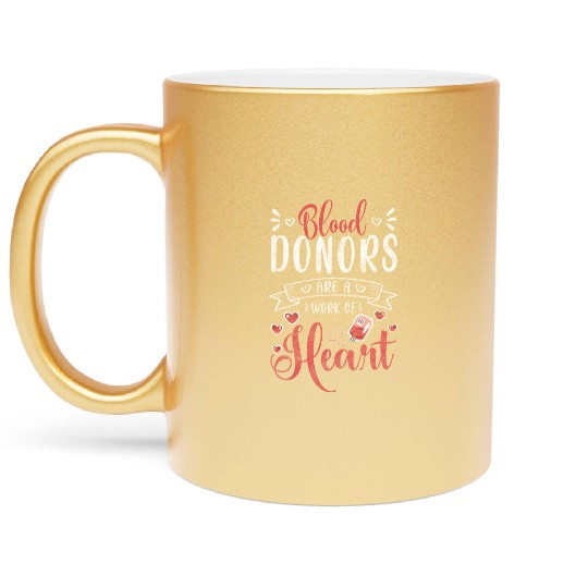 Blood Donation People Thank You Metallic Mugs