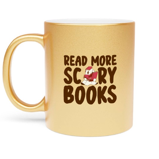 Read More Scary Books 2 Metallic Mugs