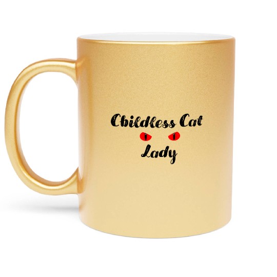 Childless Cat Lady Metallic Mugs