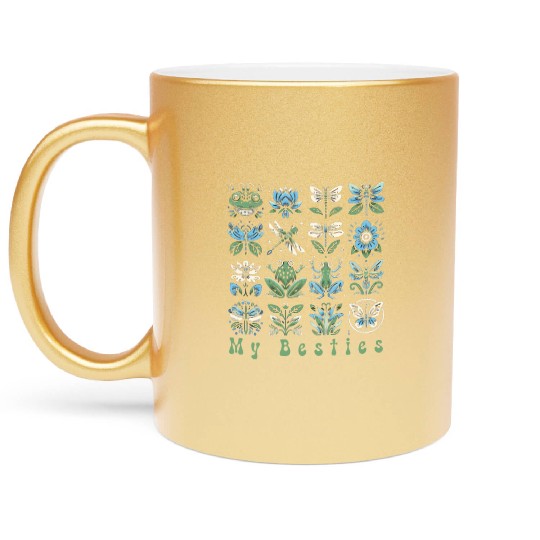 Gardening: My besties in the garden Metallic Mugs