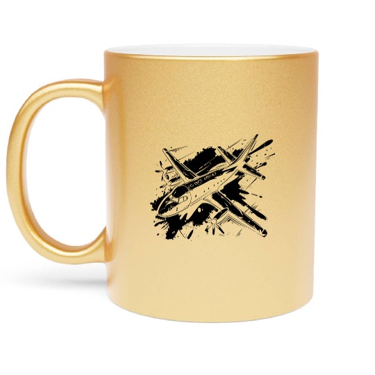Aircraft Splotch Metallic Mugs