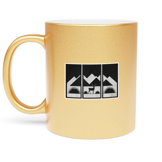 Monochrome Wilderness Metallic Mugs