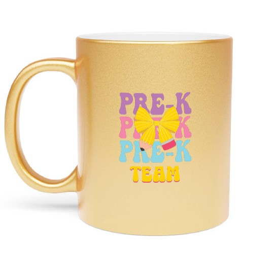 Pre-K Team - Preschool Teacher Metallic Mugs