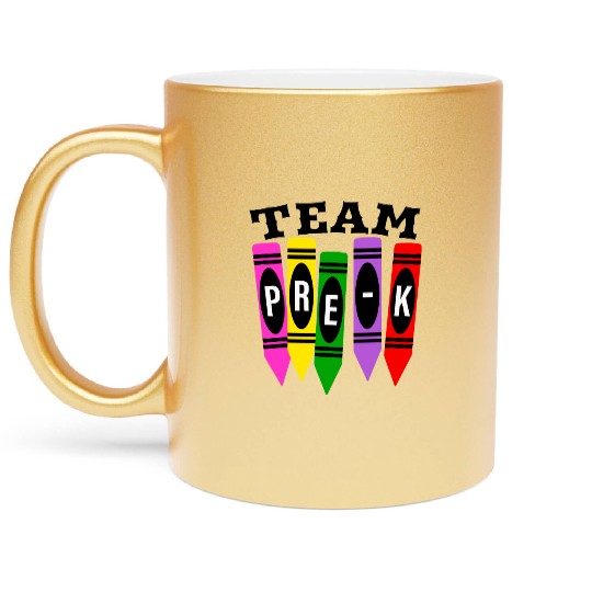 Pre-K Team - Preschool Teacher Metallic Mugs