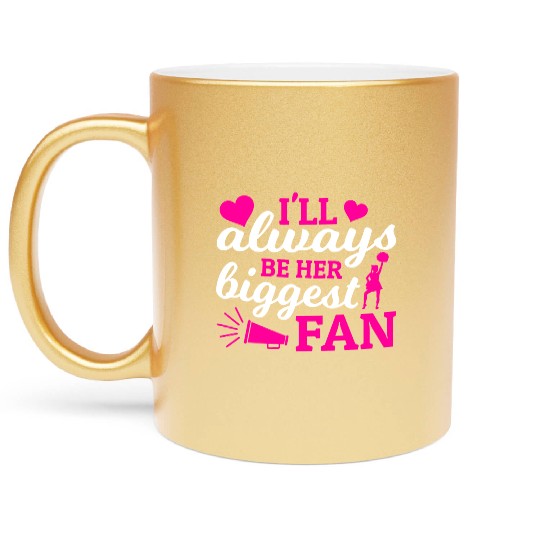 Always Her Fan Cheer Mom Cheerleading Mother's Day Metallic Mugs