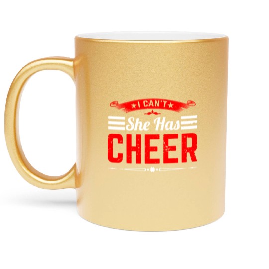 She Has Cheer Mom Cheerleading Mommy Mother's Day Metallic Mugs