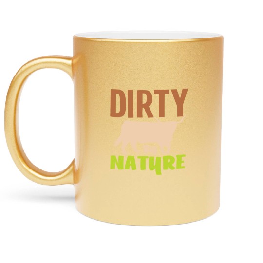 Highland Cow Dirty By Nature Metallic Mugs