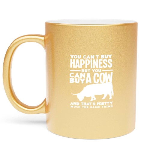 You Can't Buy Happiness But A Highland Cow Metallic Mugs