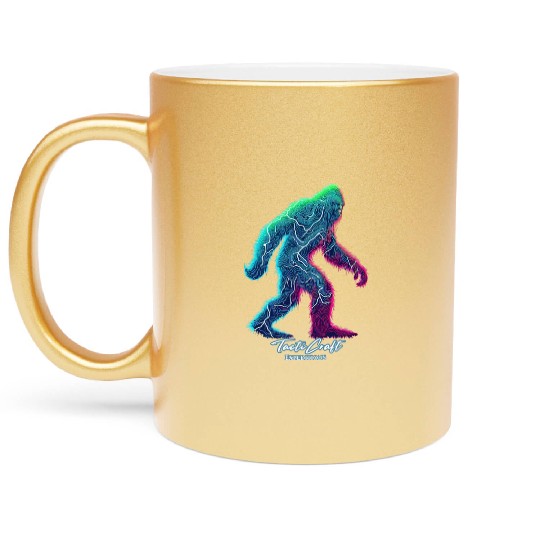 Sasquatch topo lines Metallic Mugs