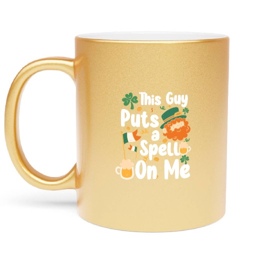 Irish Pub Shamrock Gold Belfast Metallic Mugs
