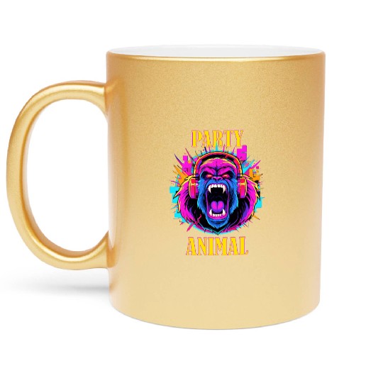 Party Animal Gorilla Style - Metallic Mugs Design