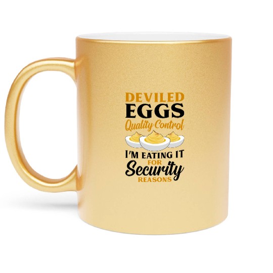 Funny Deviled Eggs Designs For Deviled Egg Lover Metallic Mugs