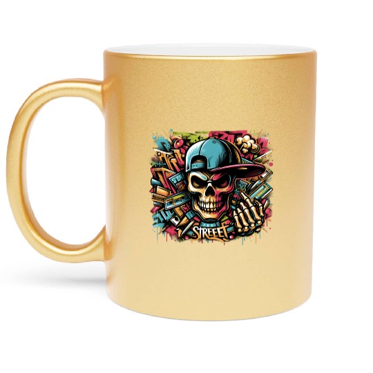 Urban Street Art Graffiti Style Metallic Mugs