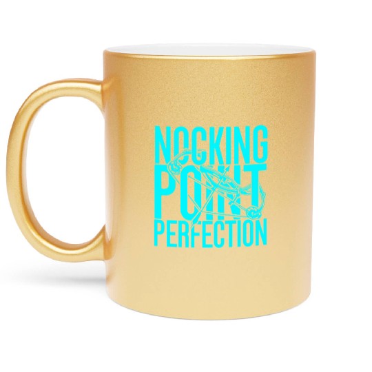 Archery Archer Nocking point perfection Metallic Mugs