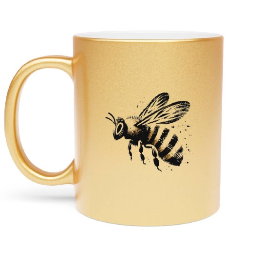 Honey Bee Insect Art 5 Metallic Mugs