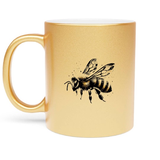 Honey Bee Insect Art 6 Metallic Mugs