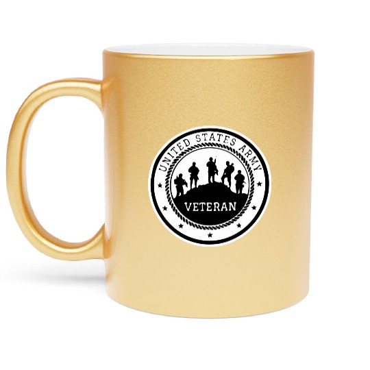 US Army Veteran LIKE US ON FACEBOOK # Metallic Mugs