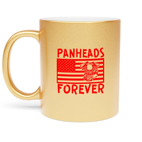 Panheads Forever LIKE US ON FACEBOOK Metallic Mugs