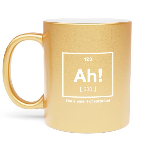 The Element of Surprise - Clever Chemistry Design Metallic Mugs
