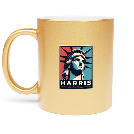 Harris 2024 statue of liberty Kamala Harris Metallic Mugs
