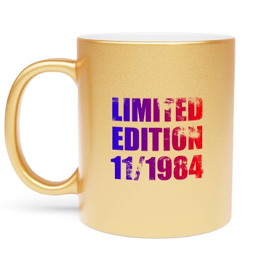 40th birthday Limited Edition 11/1984 Metallic Mugs