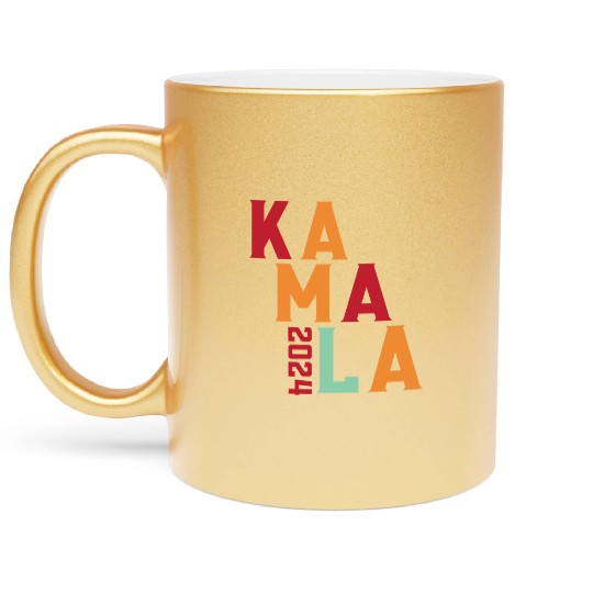 Kamala Harris 2024 for President Vote Tim Walz Metallic Mugs